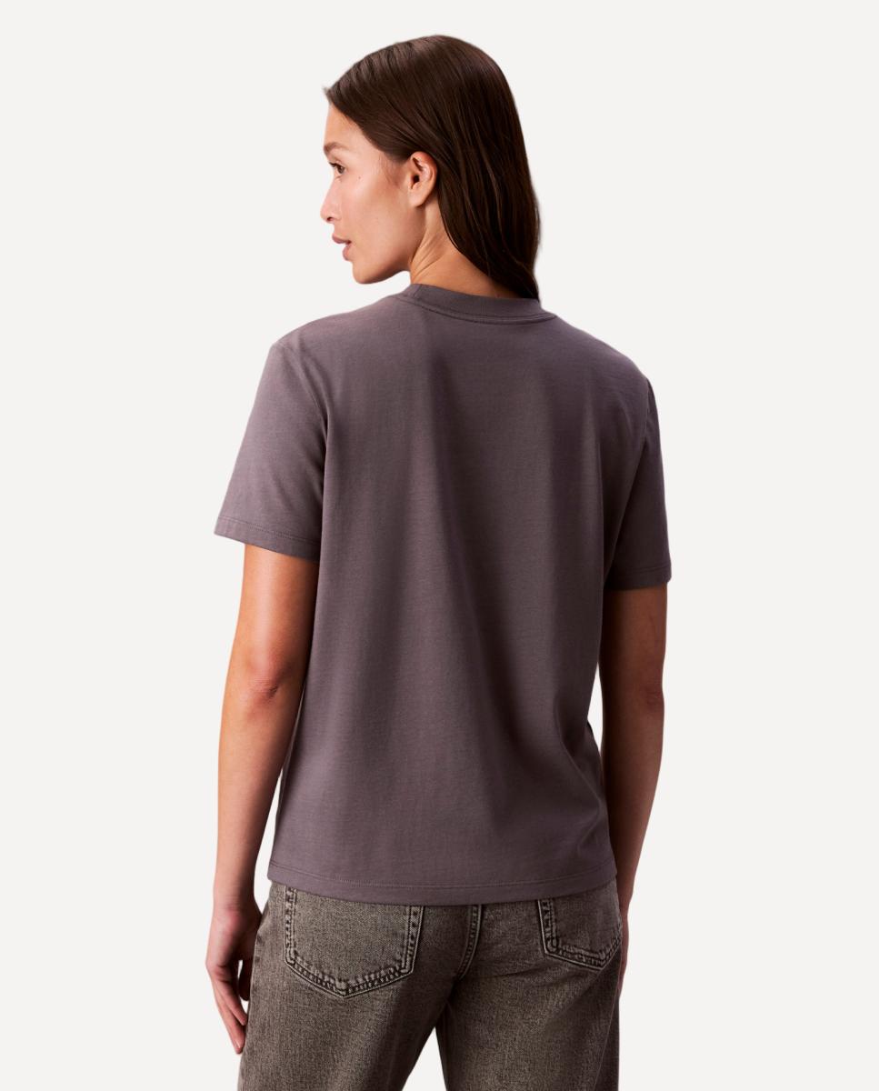 T-shirt com Logótipo de Lantejoulas Cinzento-4