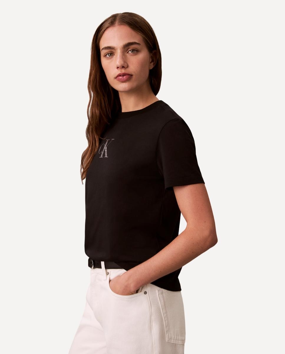 T-shirt Clássica com Logótipo Preto-4