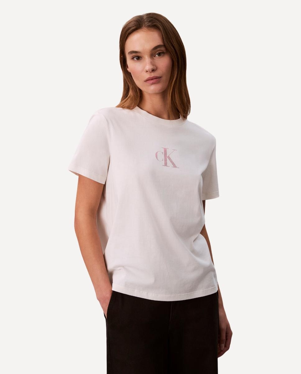 T-shirt Clássica com Logótipo Branco-1