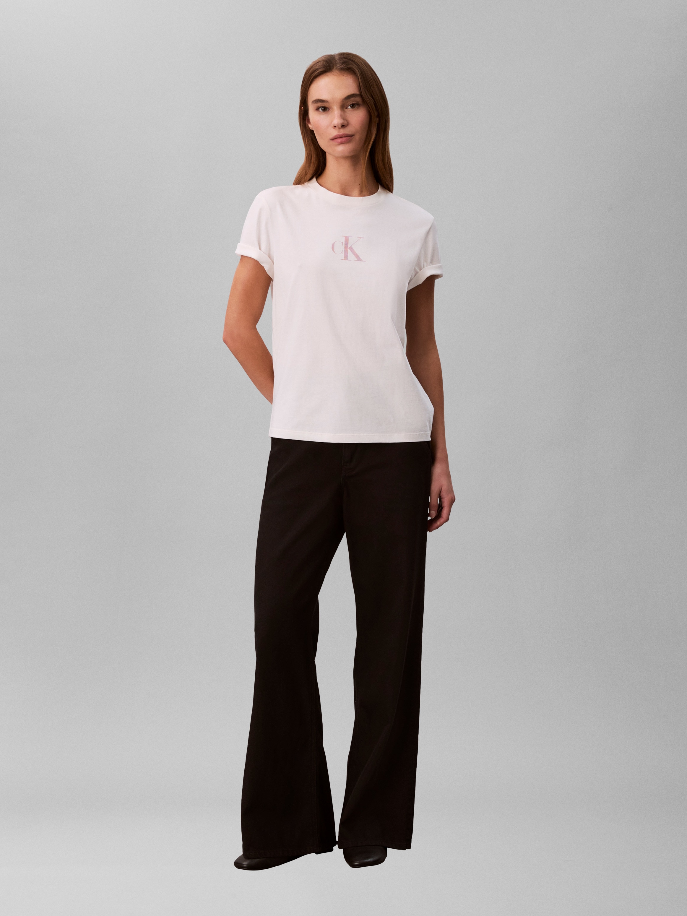 T-shirt Clássica com Logótipo Branco-6