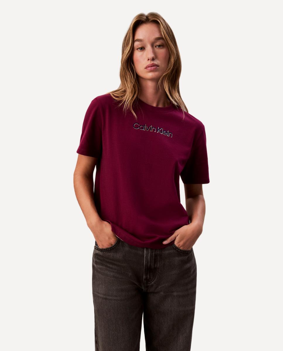 T-shirt com Logótipo Clássico Roxo-1