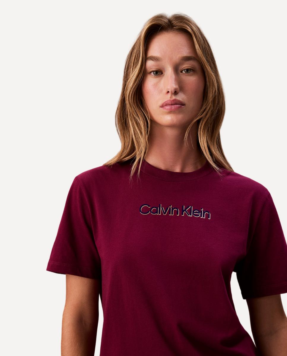 T-shirt com Logótipo Clássico Roxo-2