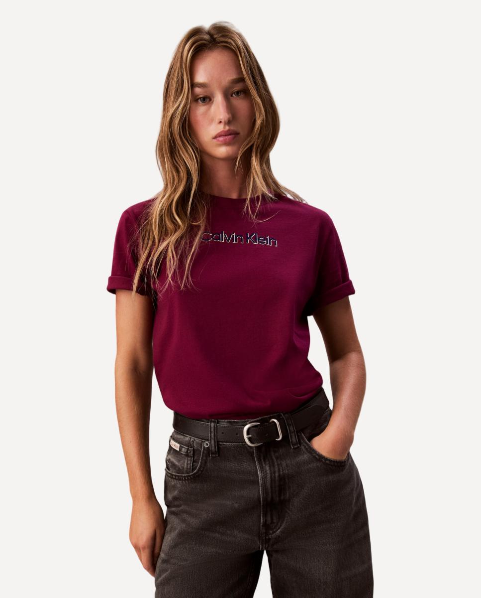 T-shirt com Logótipo Clássico Roxo-3