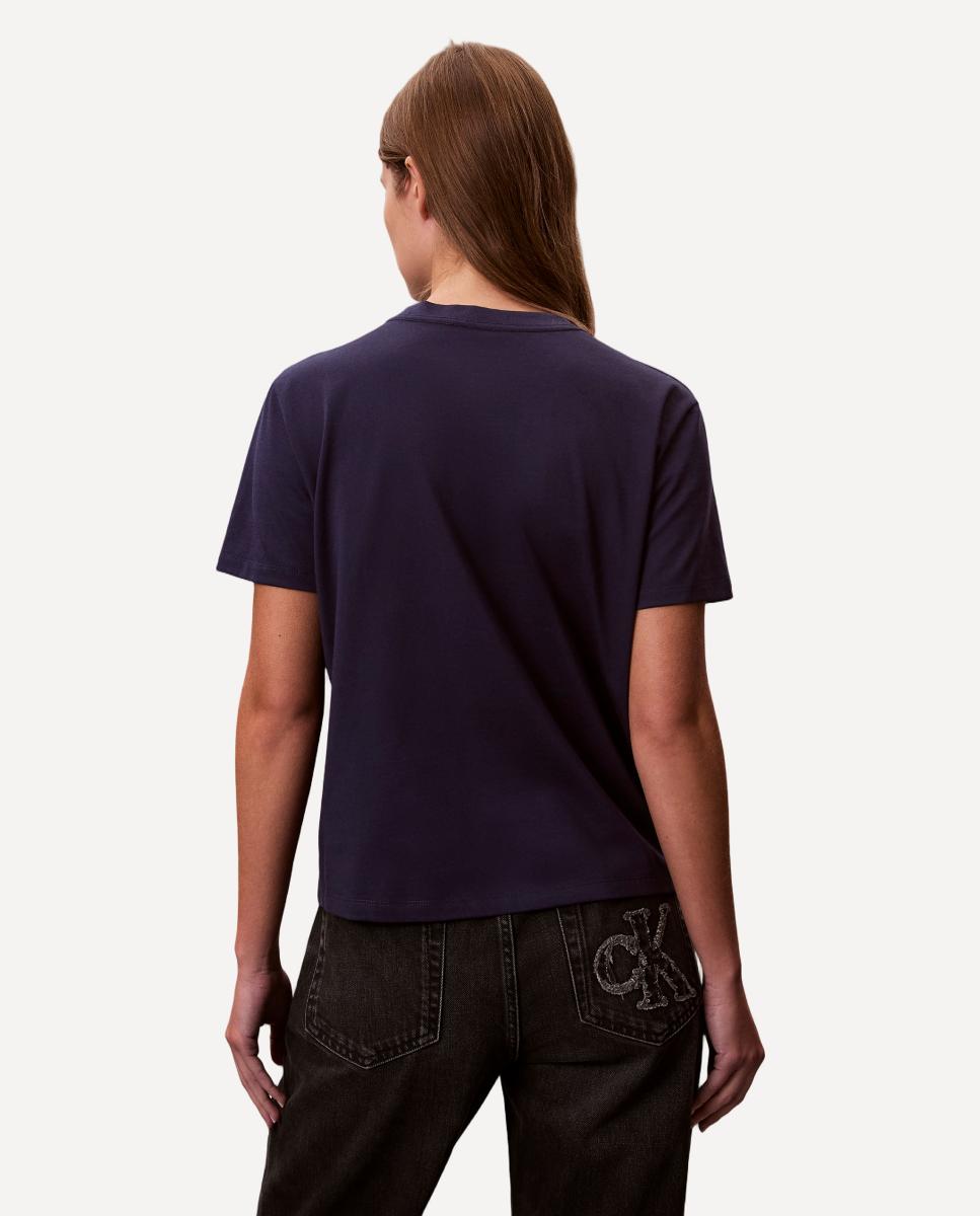 T-shirt com Logótipo Clássico Azul-2