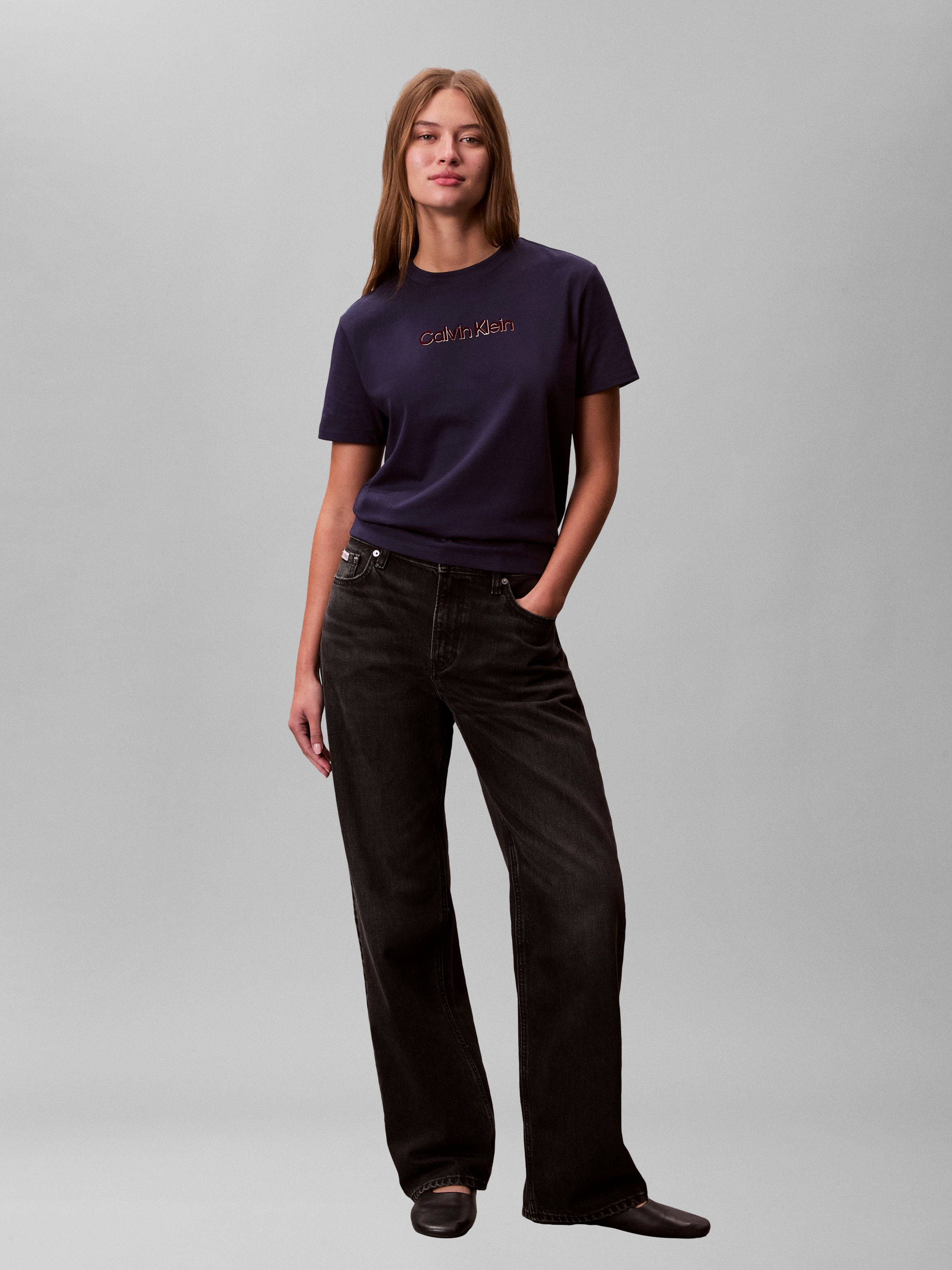 T-shirt com Logótipo Clássico Azul-6