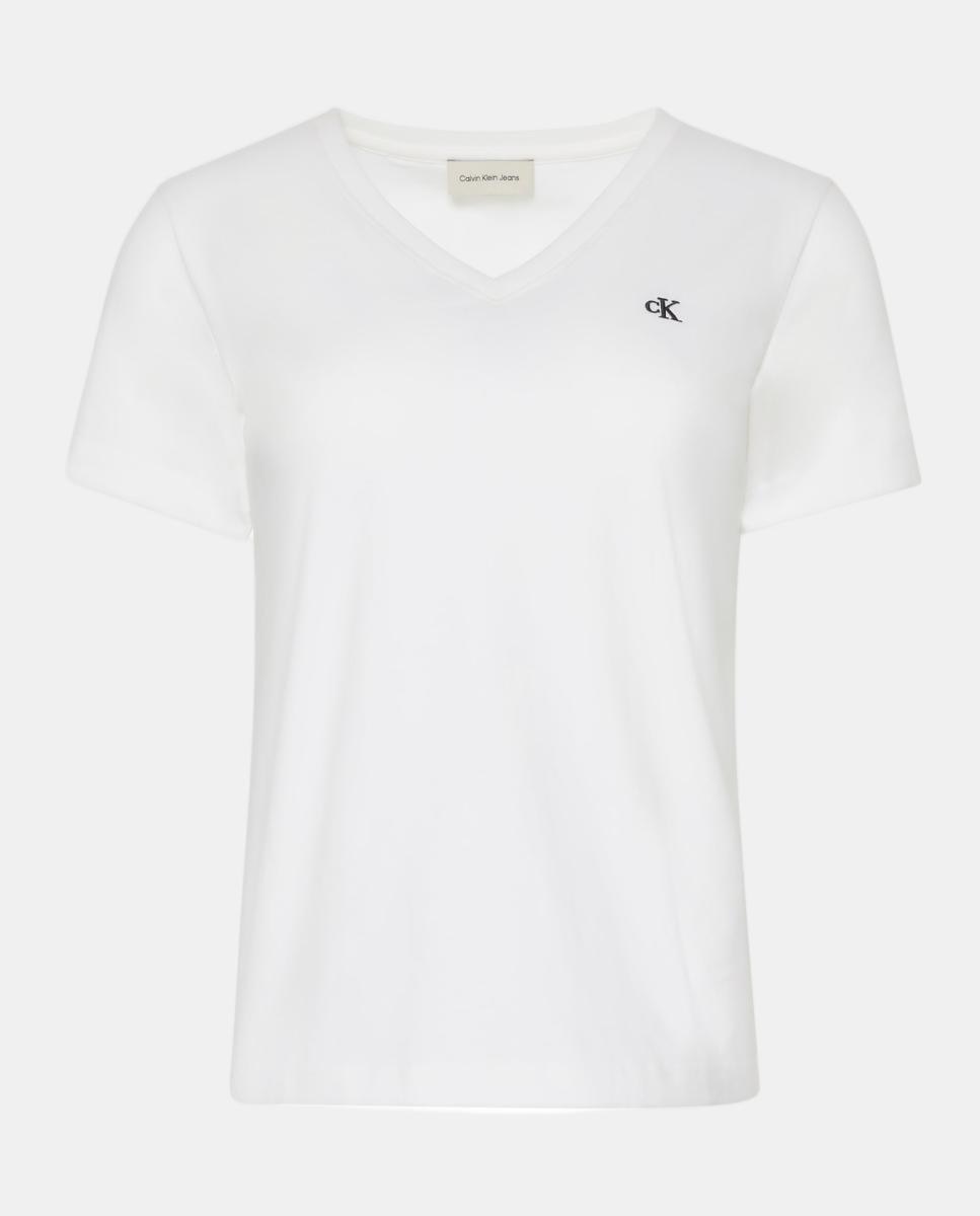 T-shirt com Logótipo de Monograma Branco-5