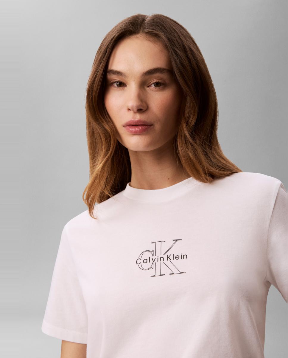 T-shirt com Logótipo Branco-3
