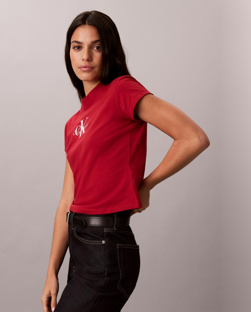 T-shirt Slim Fit Vermelho-4