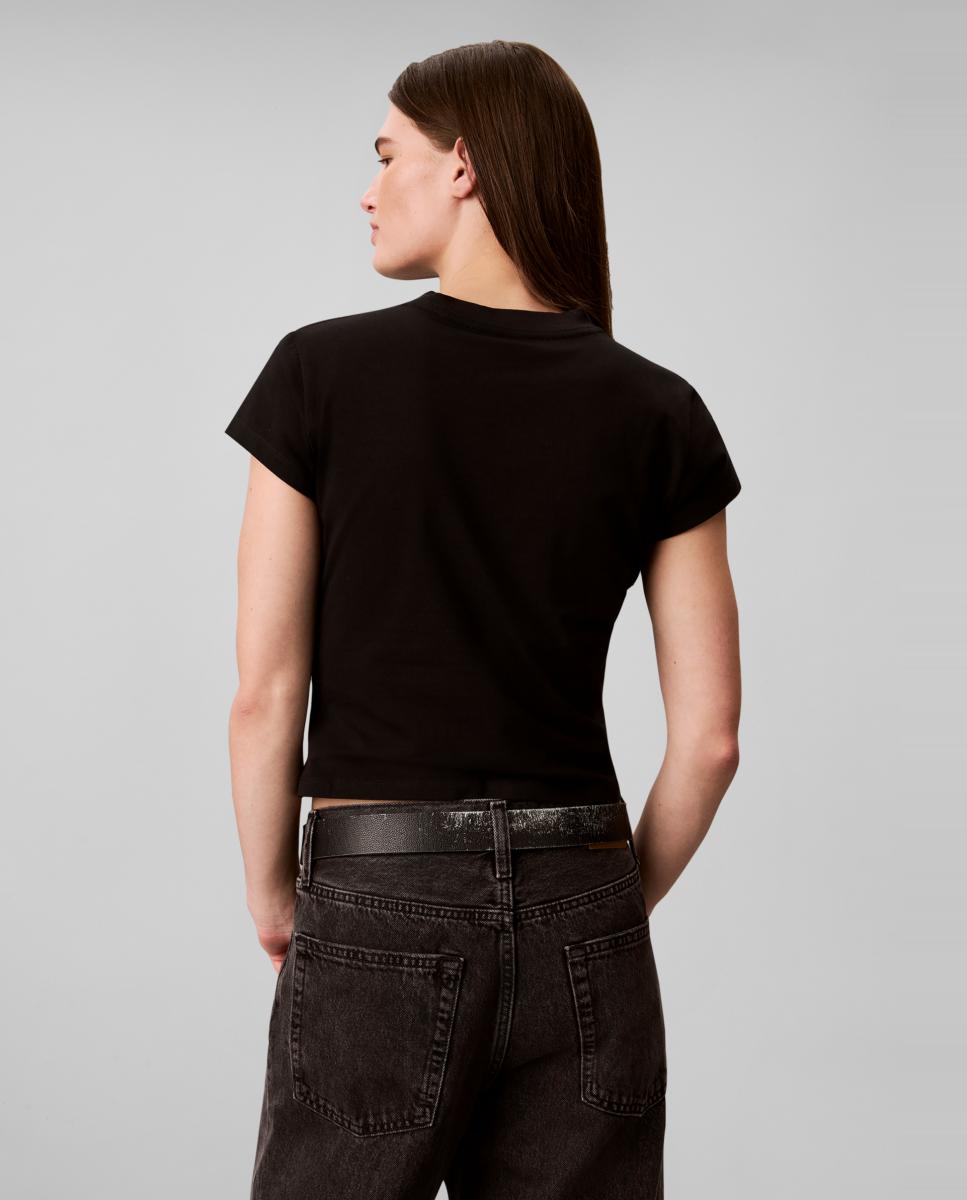 Camiseta de mujer slim fit - Calvin Klein Jeans - Negro Negro-2