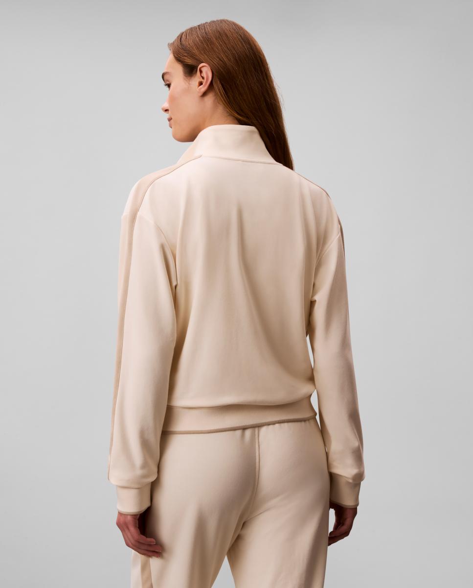 Casaco Desportivo com Fecho de Correr Creme-2