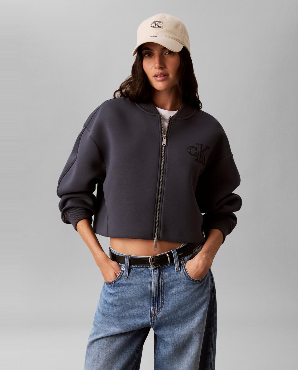 Calvin Klein Jeans - Chaqueta mujer estilo scuba con logo.