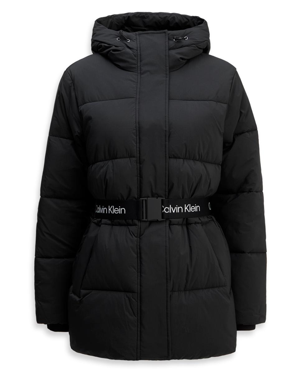 Casaco Puffer com Cinto Preto-1