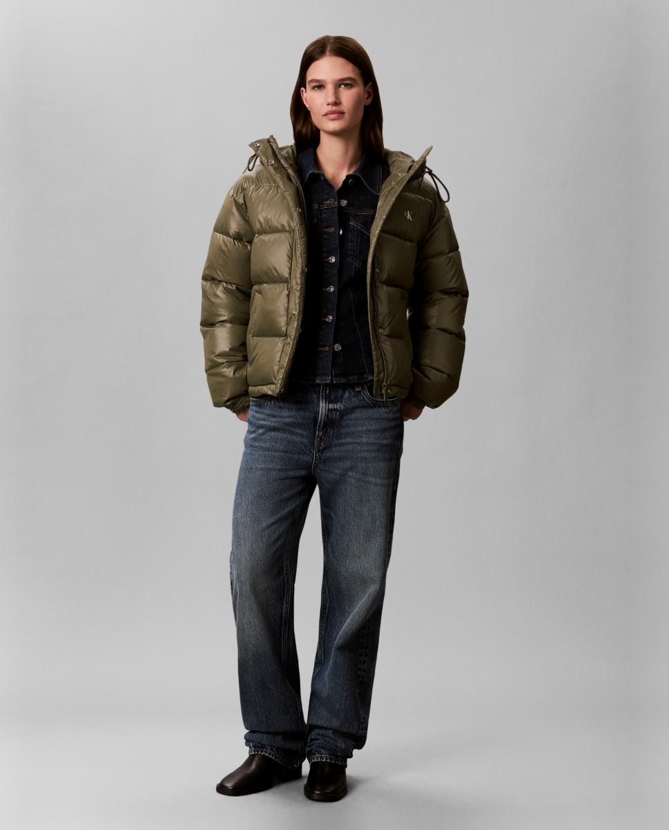 Imagen 0 de Chaqueta de mujer clásica puffer Verde militar