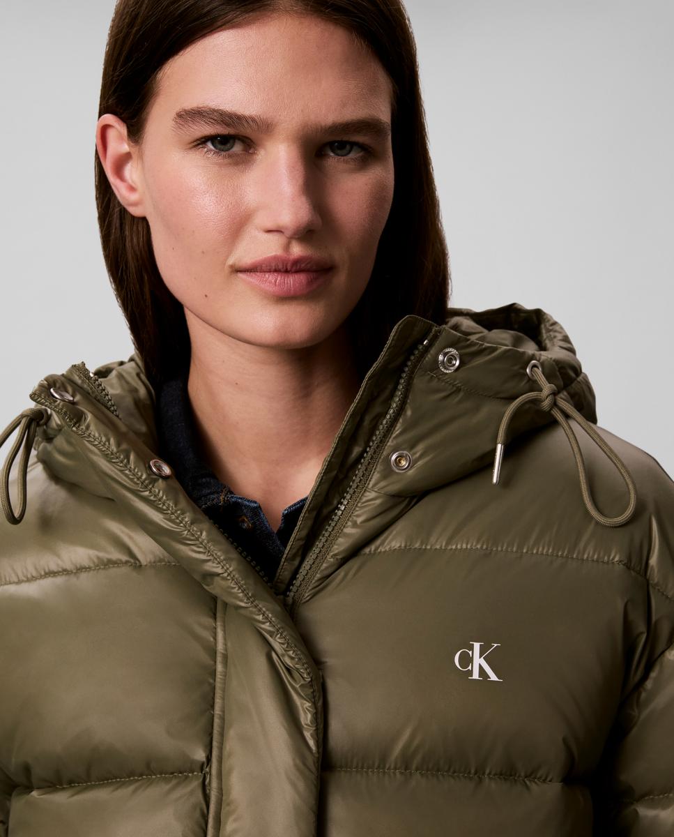 Chaqueta de mujer clásica puffer - Calvin Klein Jeans - Verde militar Verde militar-4