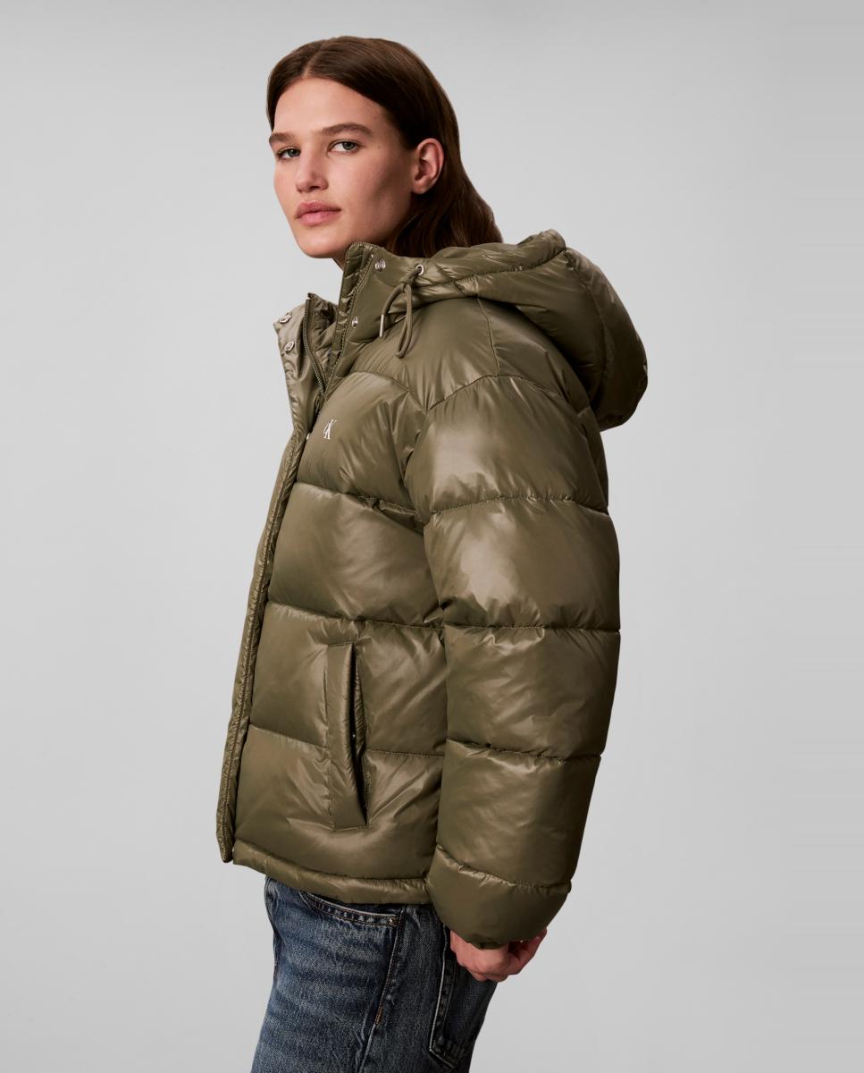 Chaqueta de mujer clásica puffer - Calvin Klein Jeans - Verde militar Verde militar-5