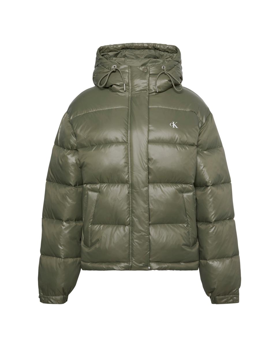 Chaqueta de mujer clásica puffer - Calvin Klein Jeans - Verde militar Verde militar-6
