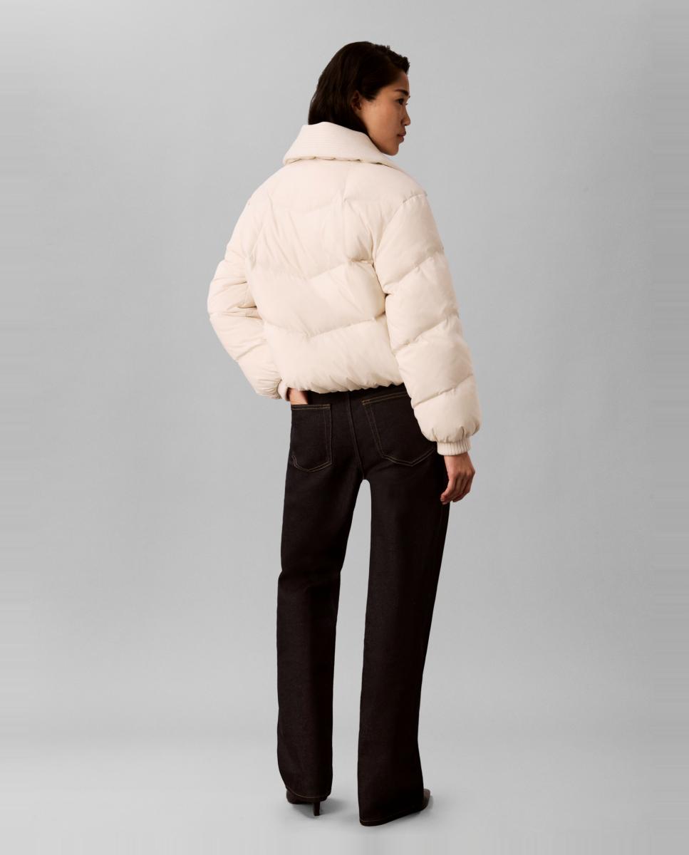 Chaqueta de mujer corta puffer novelty - Calvin Klein Jeans - Blanco Blanco-2