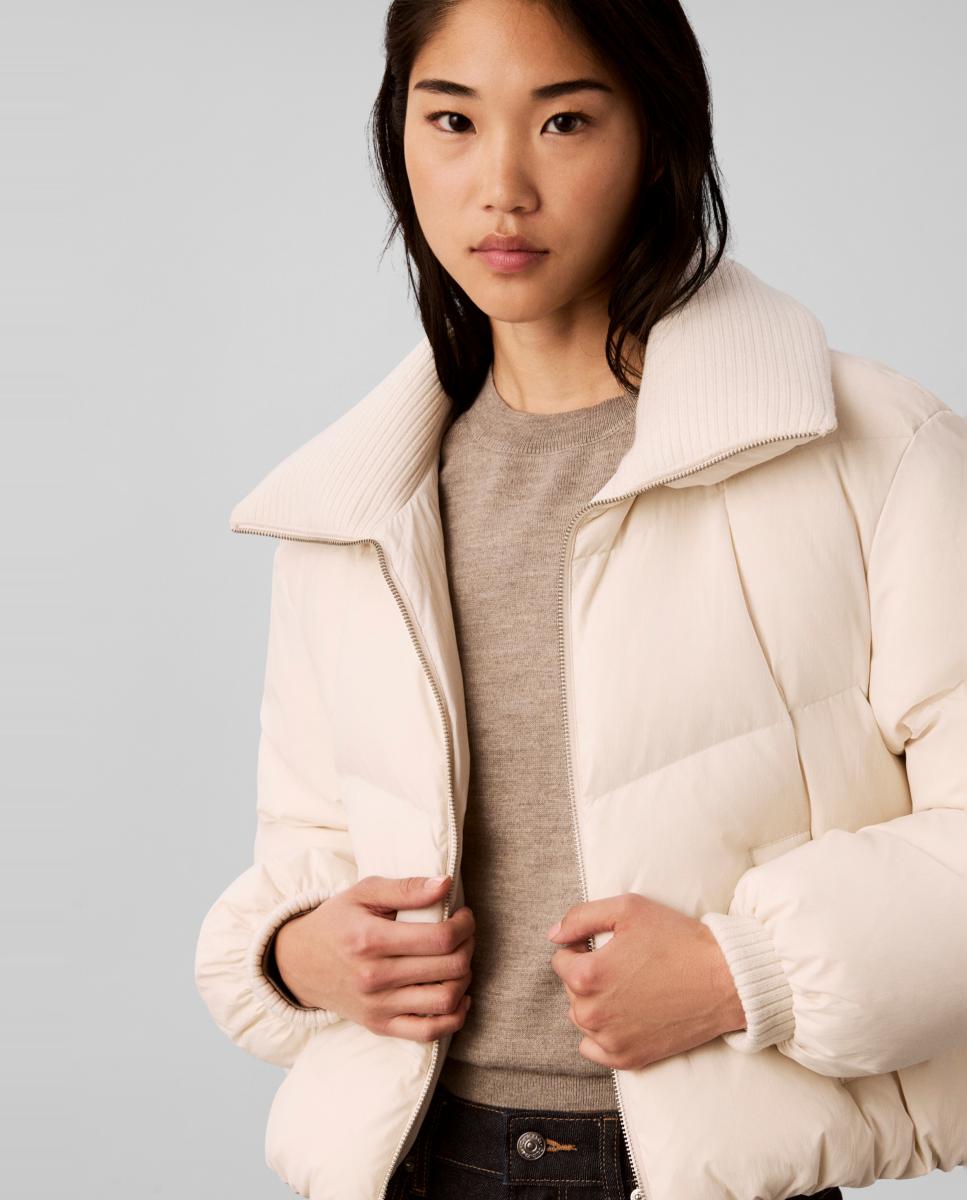 Chaqueta de mujer corta puffer novelty - Calvin Klein Jeans - Blanco Blanco-5