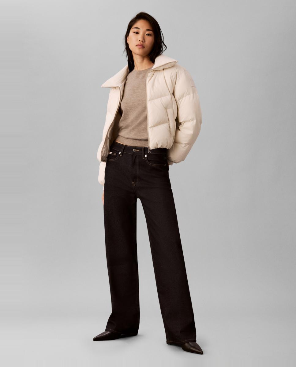 Chaqueta de mujer corta puffer novelty - Calvin Klein Jeans - Blanco Blanco-7