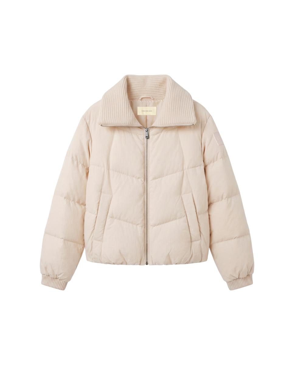 Chaqueta de mujer corta puffer novelty - Calvin Klein Jeans - Blanco Blanco-6