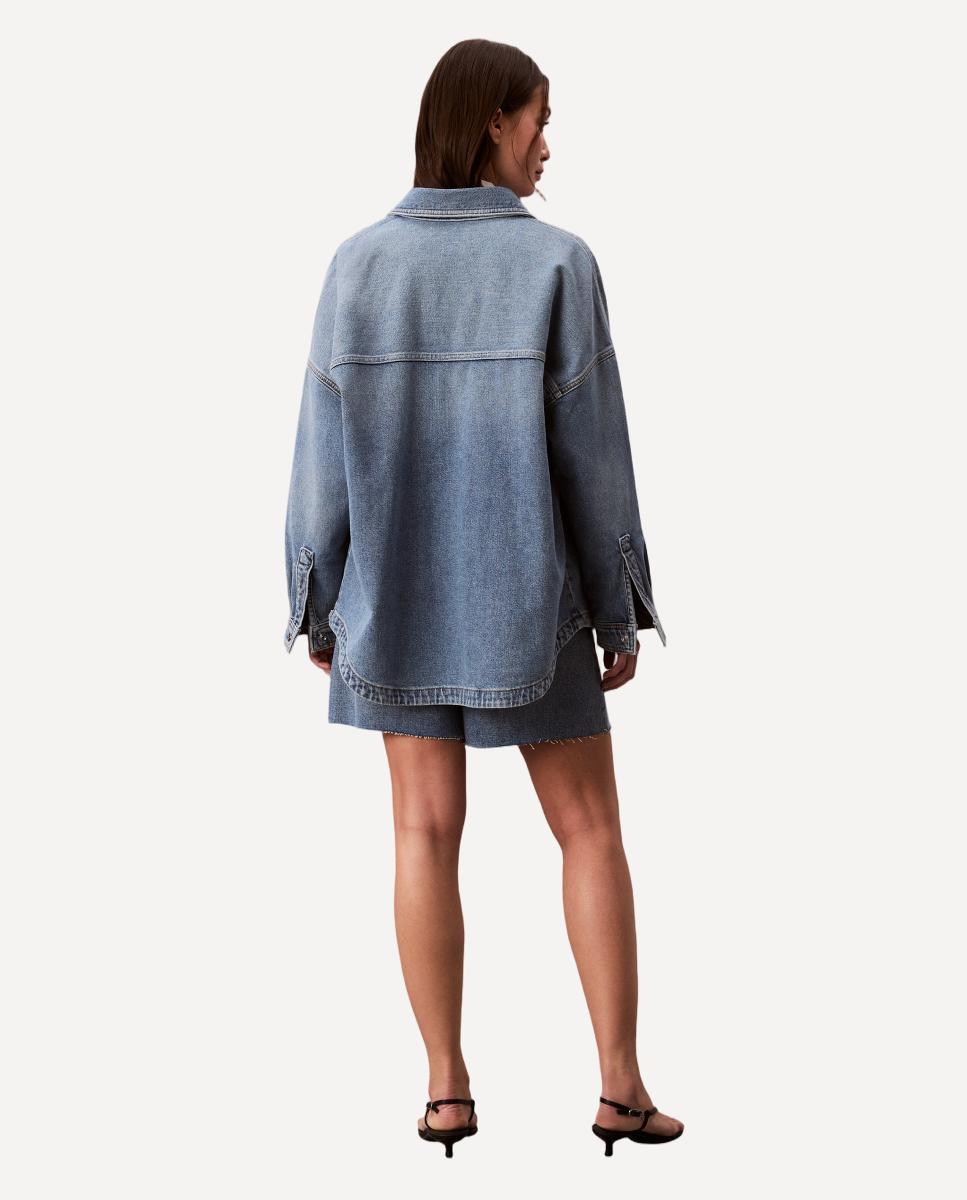 Sobrecamisa de Ganga Azul-2