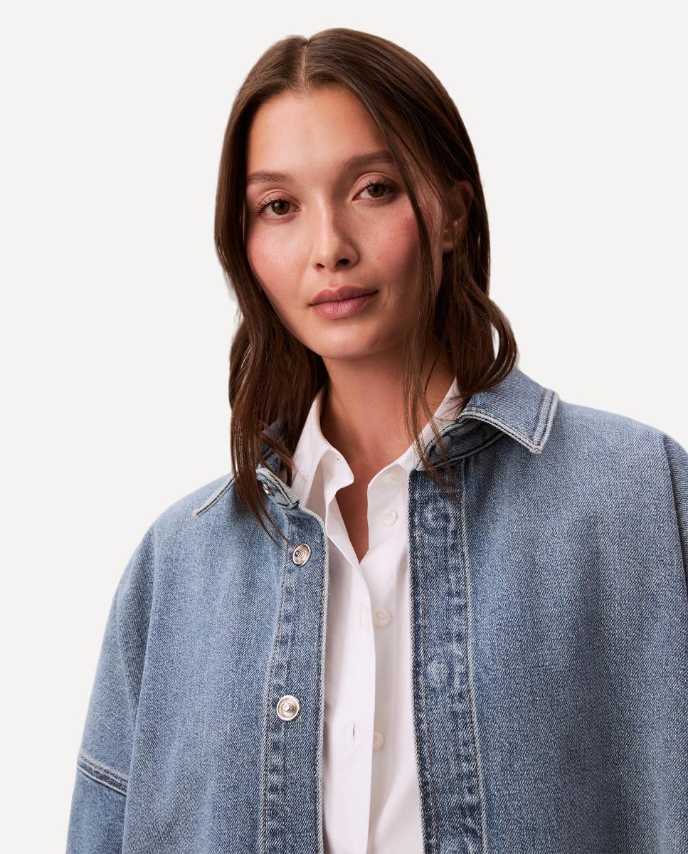 Sobrecamisa de Ganga Azul-3