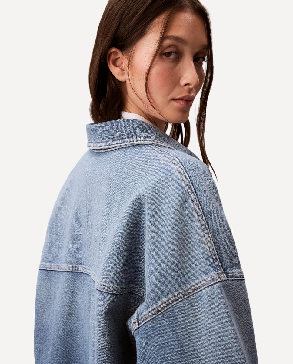 Sobrecamisa de Ganga Azul-4