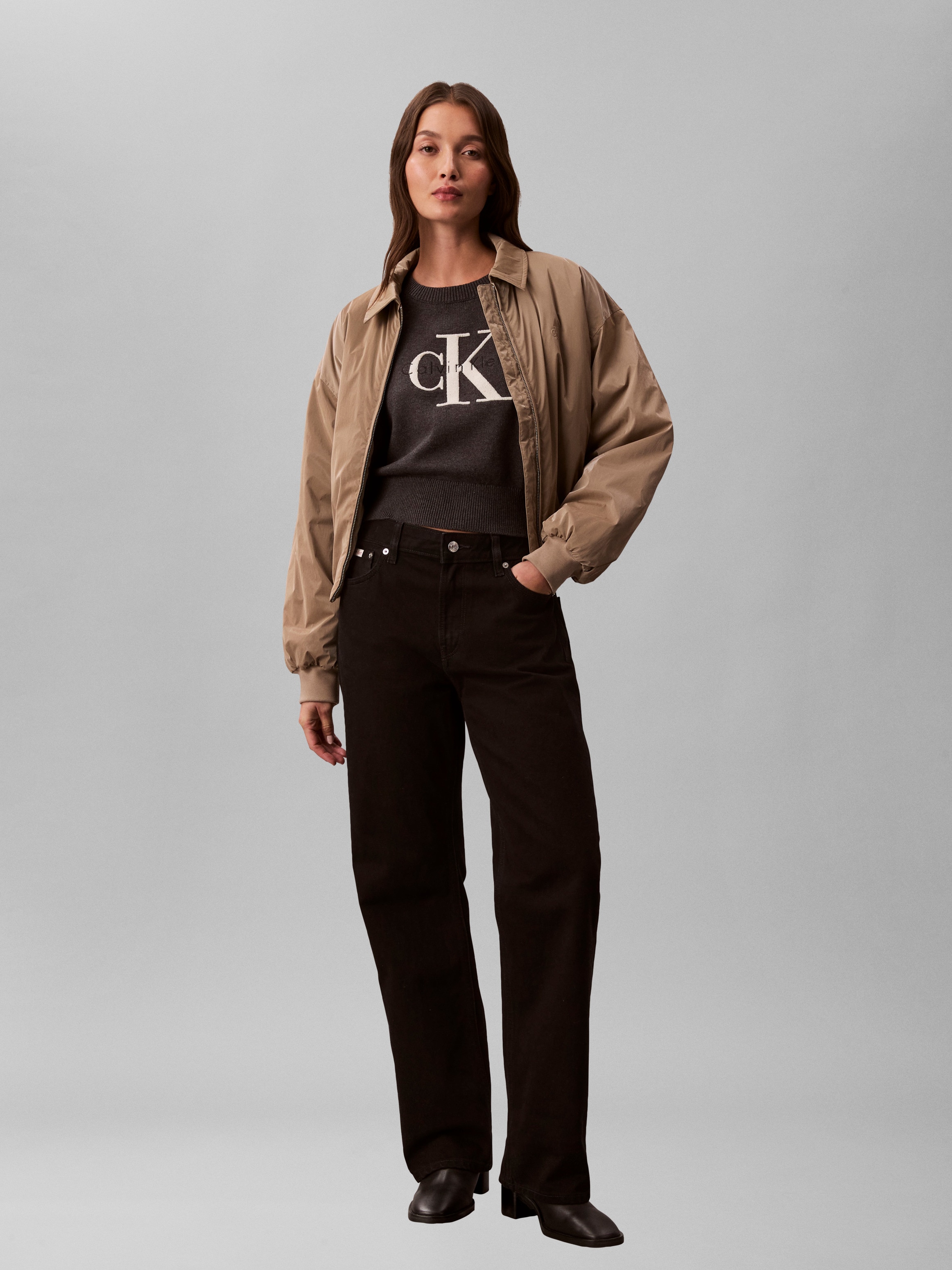 Camisola de Malha de Algodão com Logótipo Cinzento-escuro-6