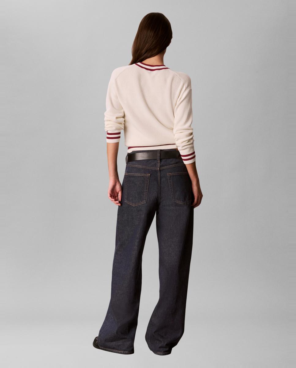 Jersey de mujer woven - Calvin Klein Jeans - Crema Crema-2