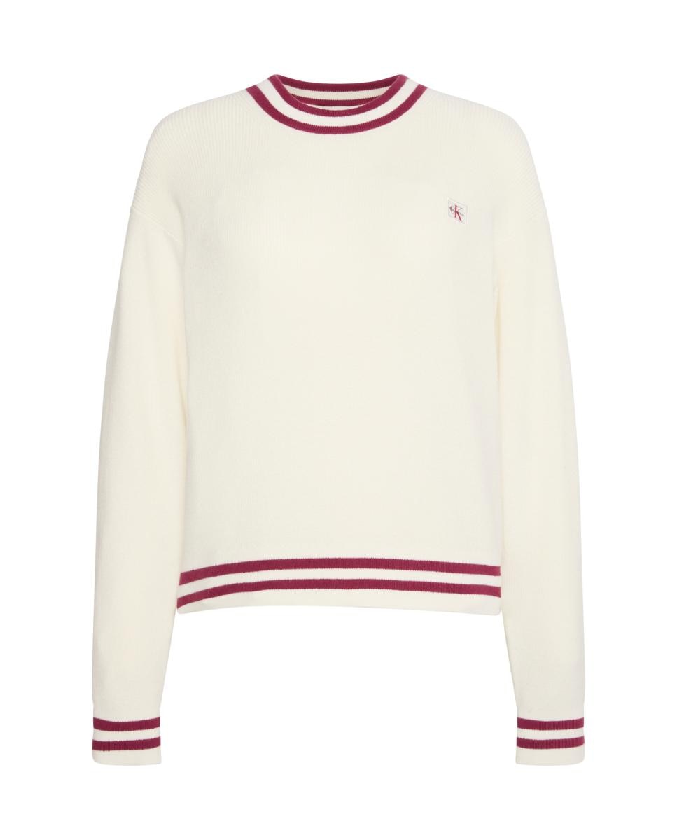 Jersey de mujer woven - Calvin Klein Jeans - Crema Crema-6