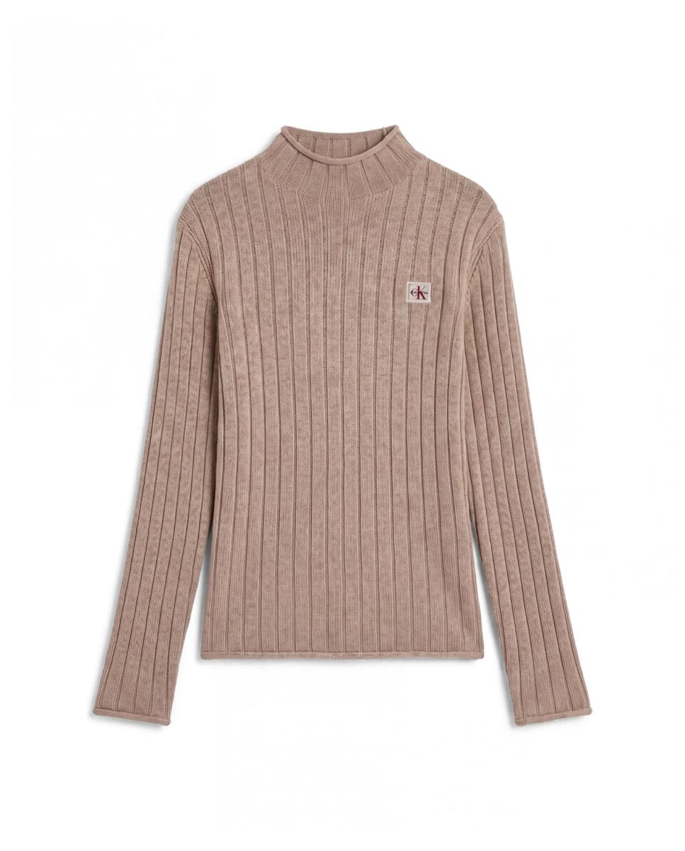 Jersey de mujer woven - Calvin Klein Jeans - Beige Beige-5
