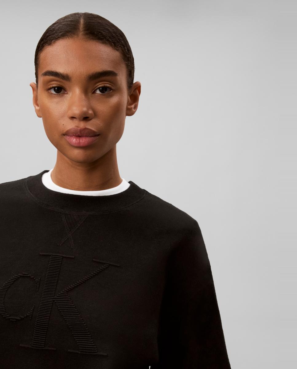 Jersey de mujer ottoman - Calvin Klein Jeans - Negro Negro-4