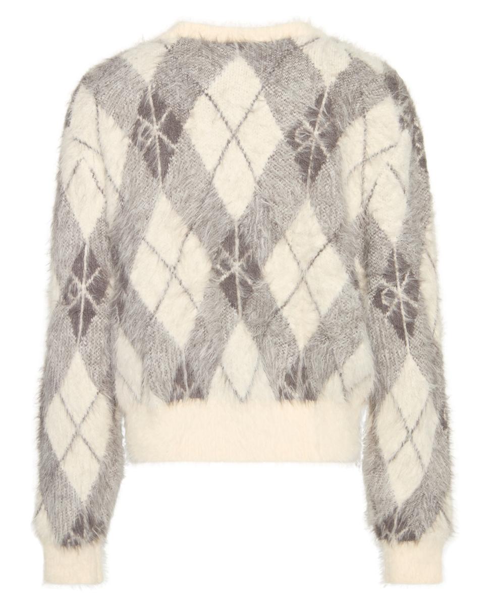 Cardigan de Losangos Cru-6