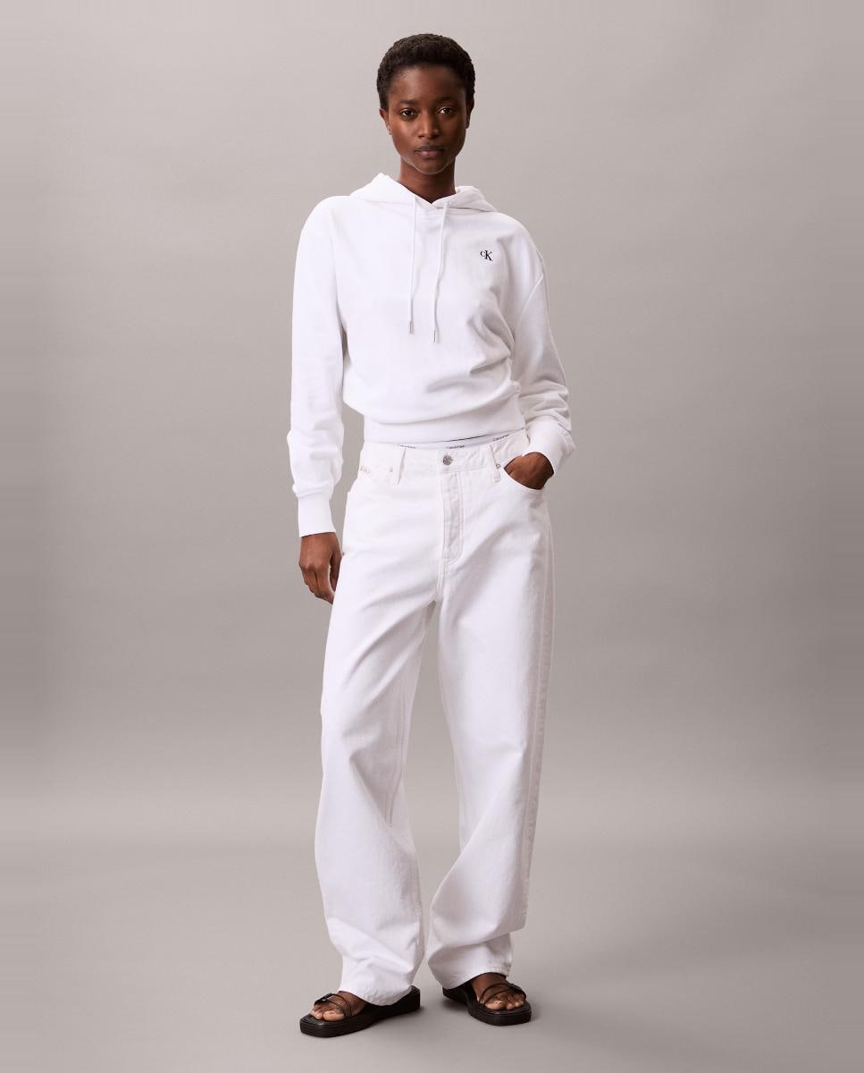 Sweatshirt com Capuz Branco-2