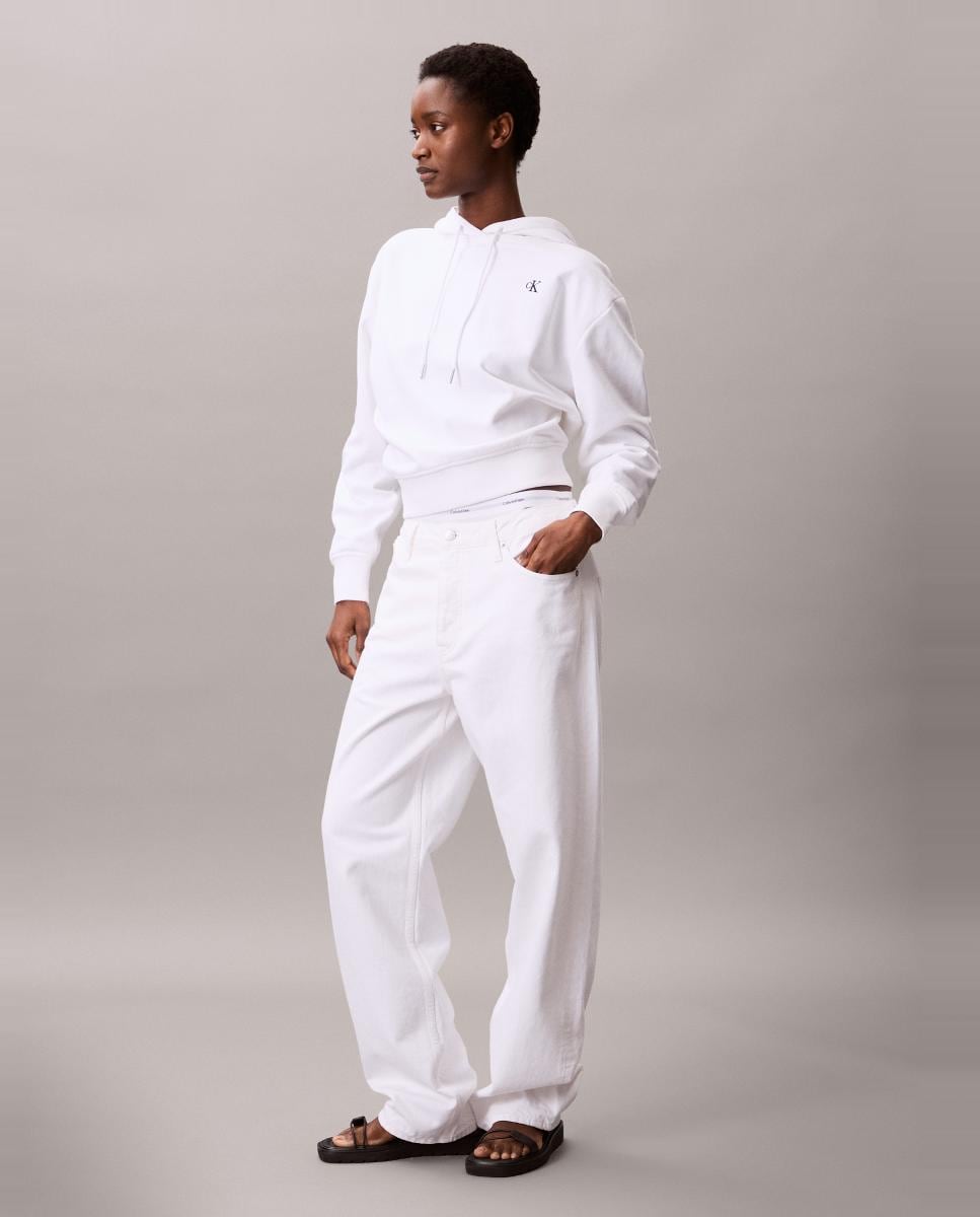 Sweatshirt com Capuz Branco-4