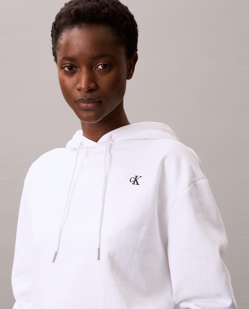 Sweatshirt com Capuz Branco-5