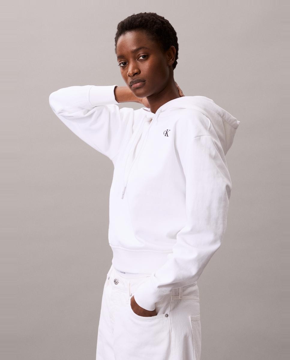 Sweatshirt com Capuz Branco-6