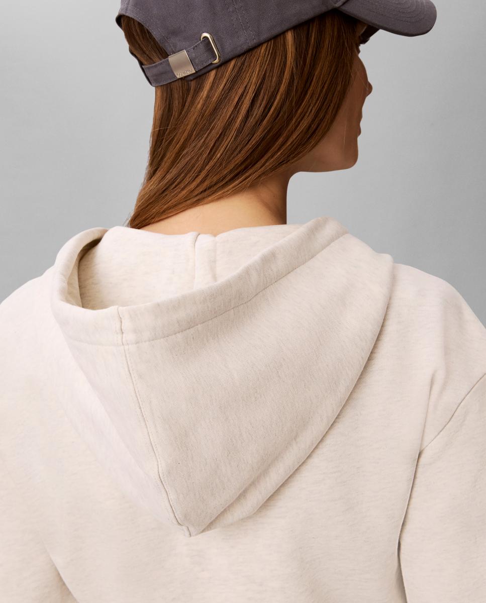 Sweatshirt com Fecho de Correr Cru-4