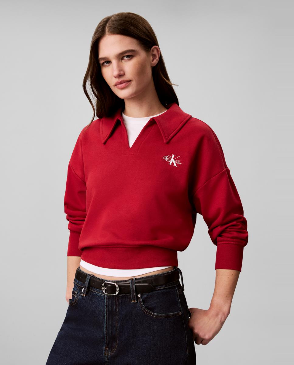 Imagem 0 de Sweatshirt com Monologótipo e Decote em Bico