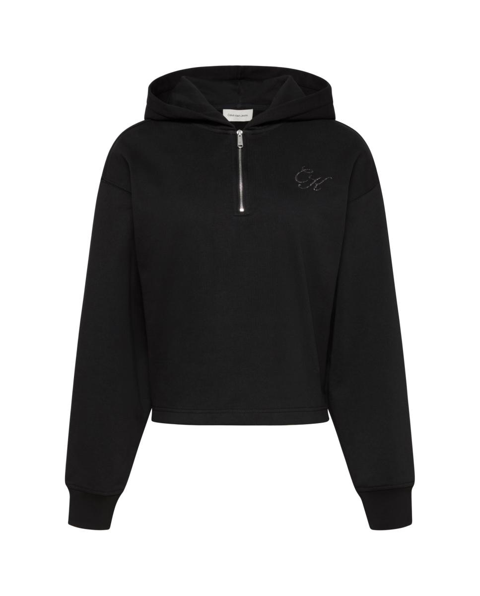 Sudadera de mujer half zip - Calvin Klein Jeans - Negro Negro-5