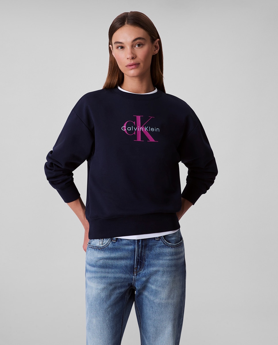 Sweatshirt com Logótipo Azul-marinho-1