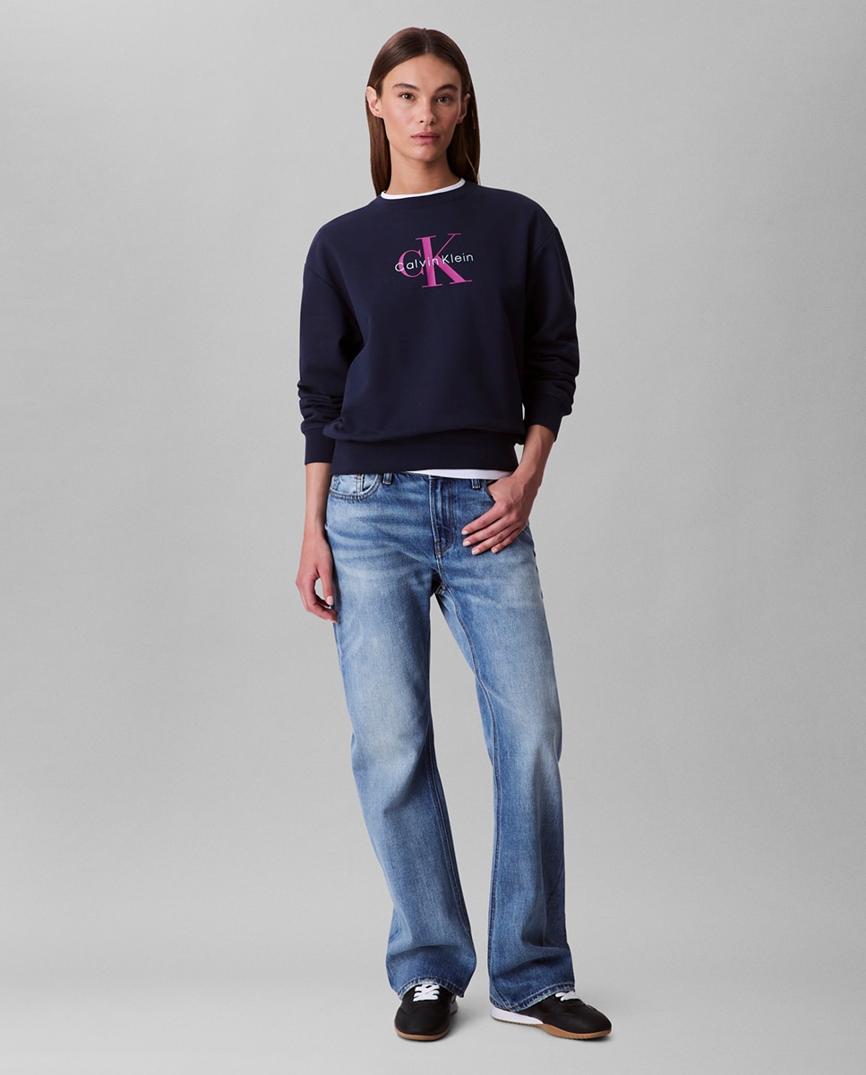 Sweatshirt com Logótipo Azul-marinho-3