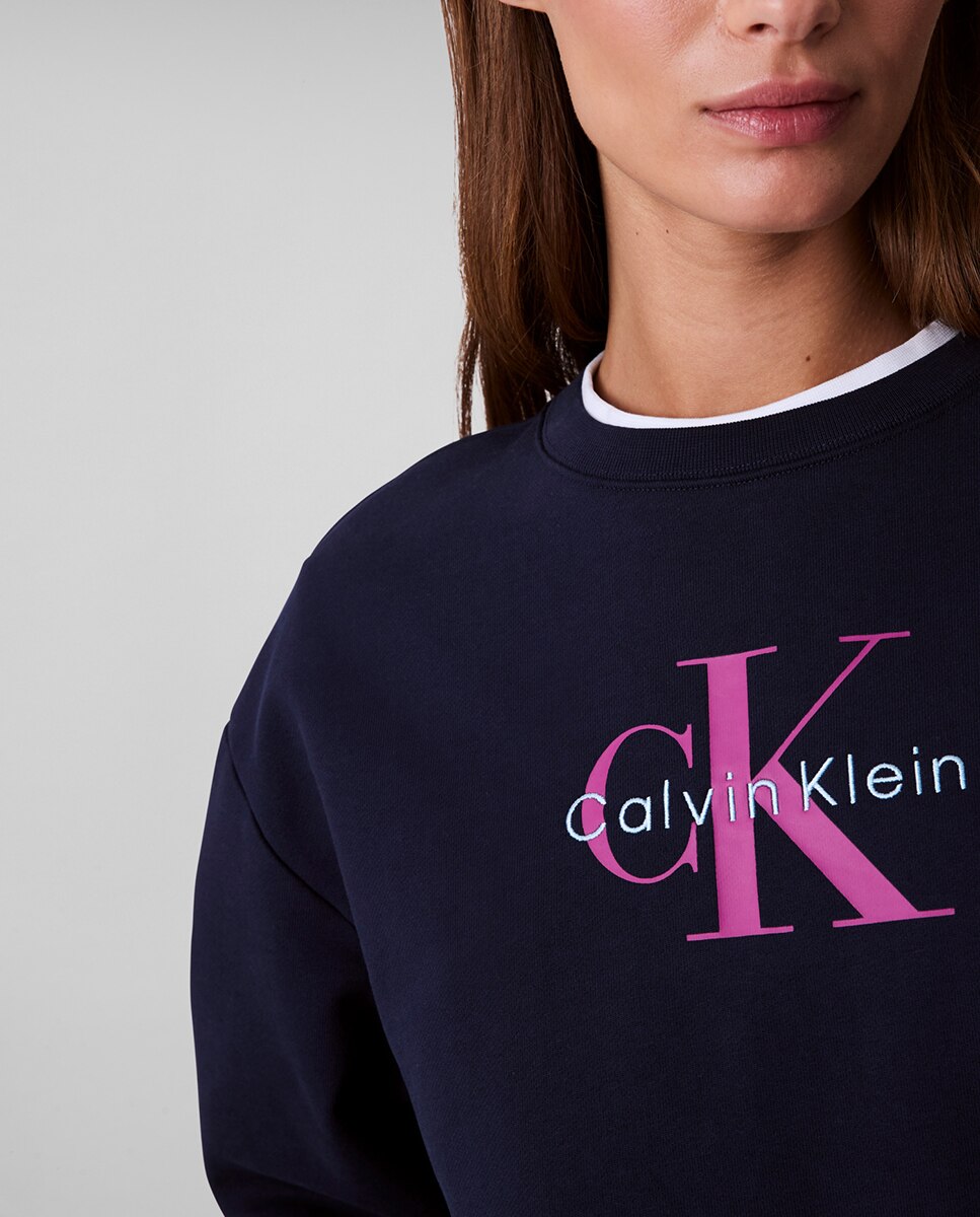 Sweatshirt com Logótipo Azul-marinho-4