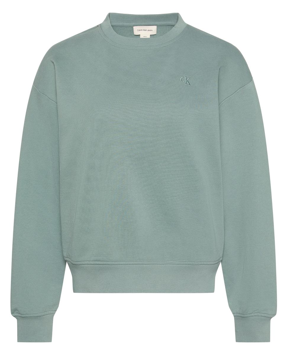 Sweatshirt com Logótipo Bordado Verde Água-5