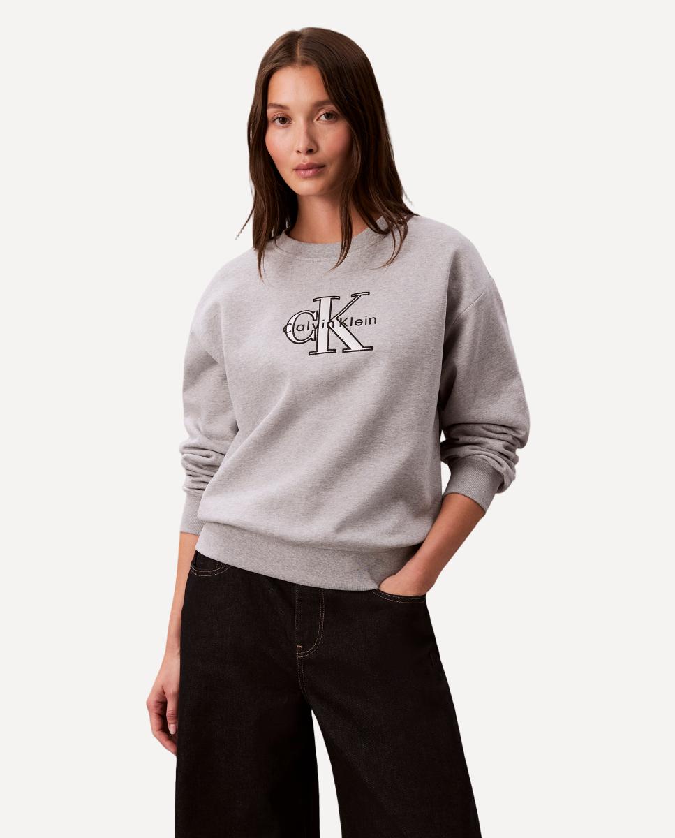 Sweatshirt Regular Fit Cinzento-1