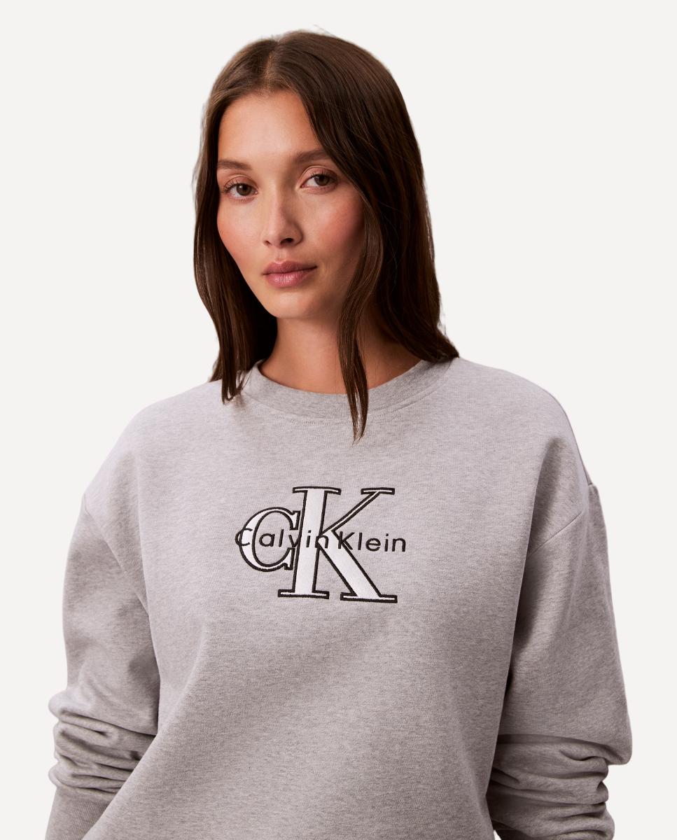 Sweatshirt Regular Fit Cinzento-2