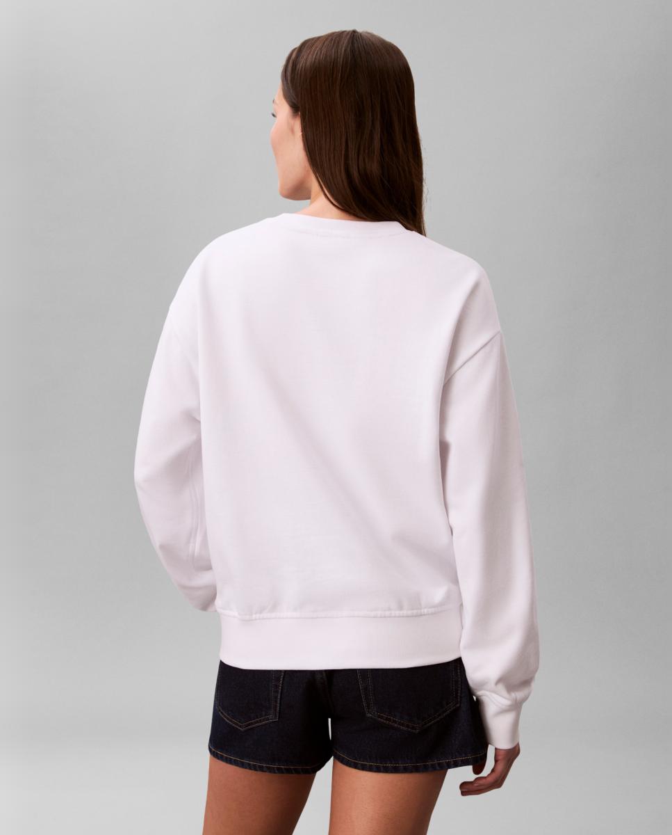 Sweatshirt com Desenho Varsity Branco-2