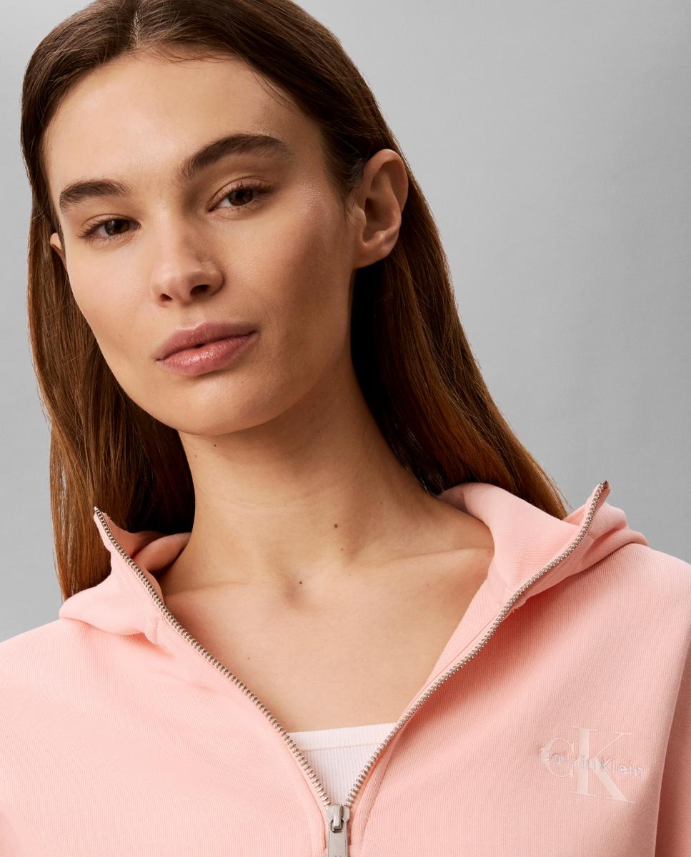 Sweatshirt Curta com Peça Ajustável Rosa-claro-3