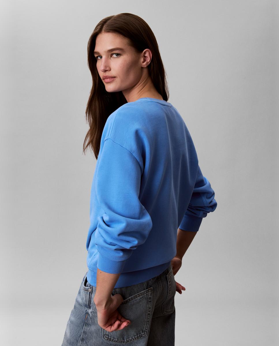 Sweatshirt com Logótipo Azul-claro-2