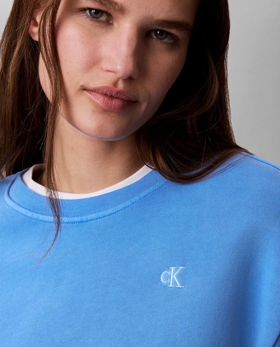 Sweatshirt com Logótipo Azul-claro-3